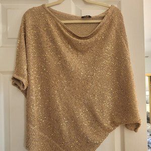 Bebe gold sequin off the shoulder top